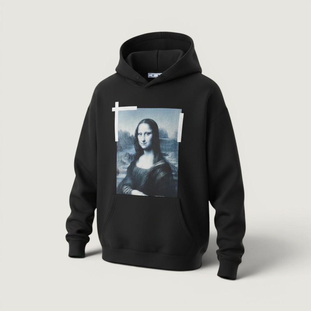 Off-White Hoodie Mona Lisa Graphic Black XXL